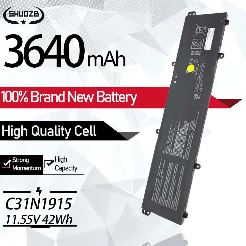 

New C31N1915 High quality Laptop Battery For ASUS BR1100CKA BR1100FKA 11.55V 42Wh 3640mAh SHUOZB Free Tools