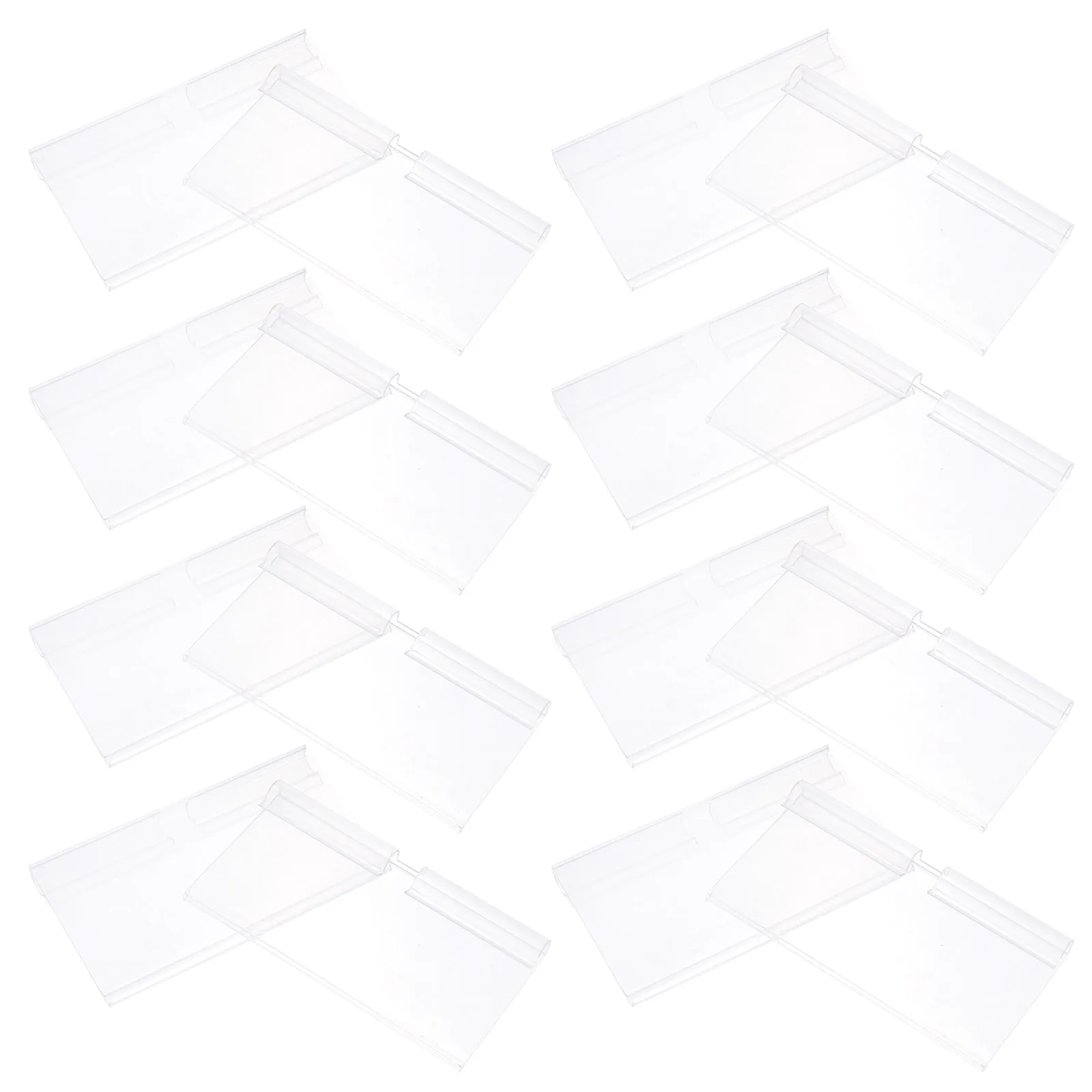 

100 Pcs Label Holder for Wire Shelf Clear Plastic Steel Shop Holders Pvc Merchandise Sign Display