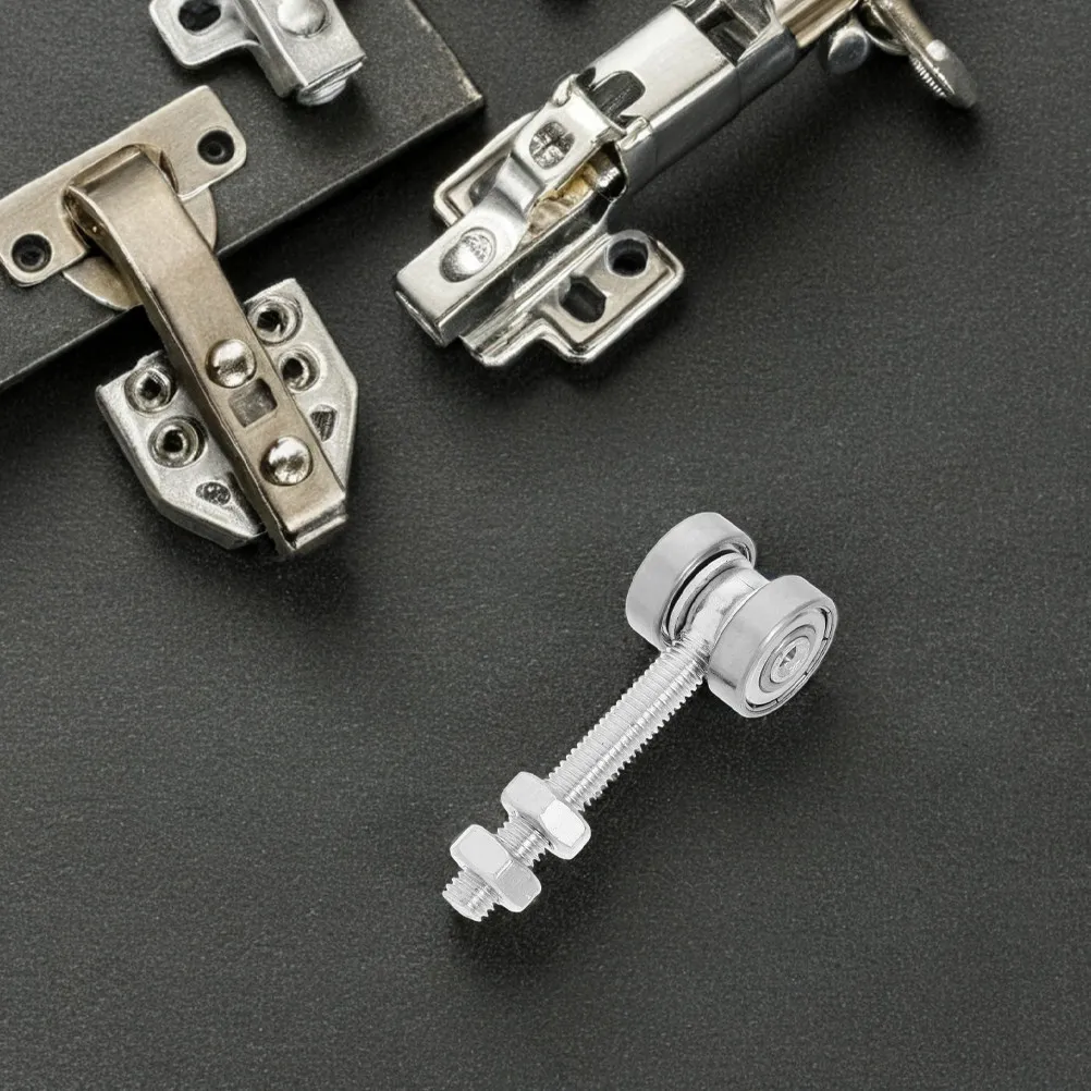 2Pcs Sliding Door Rollers Smooth Silent Heavy Load Capacity Dual Bearing Trolley Assembly for Barn Door Sliding Gate Hardware