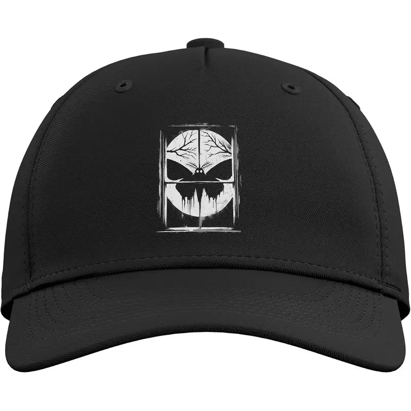 Mothman Window Peeking - Creepy Moth Halloween Costume Adjustable Baseball Hat
