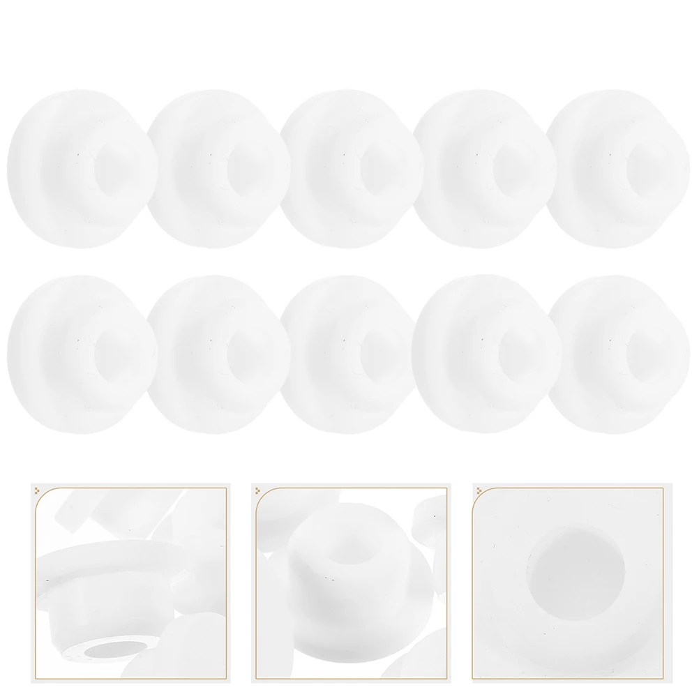 

10Pcs White Plastic Sink Overflow Cover Round Seal Caps for Bathroom Washbasin Bathtub Overflow Drain Hole Bathroom Drain Cover