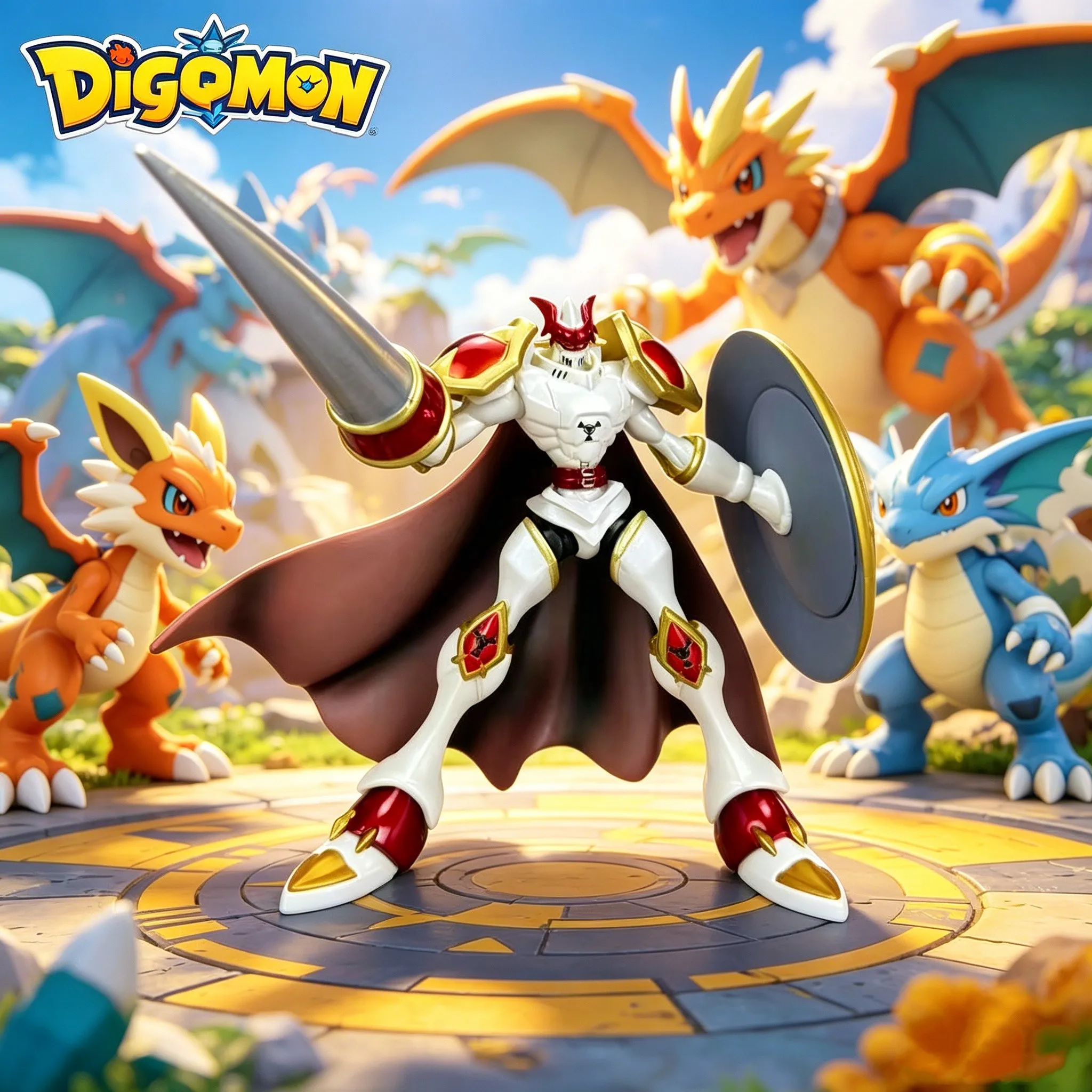 Фигурка аниме-персонажа Digimon Adventure Галантмон, 16 см/6,3 дюйма, коллекционная модель из ПВХ, игрушка, подарок