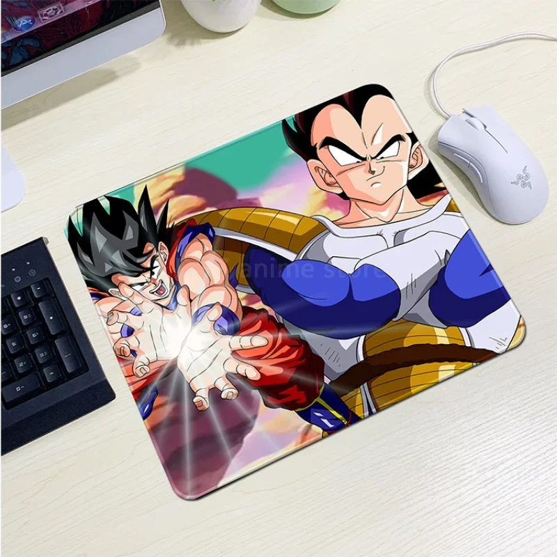 Alfombrilla de ratón de Dragon Ball Son Goku, alfombrilla de ratón pequeña para videojuegos, antideslizante, accesorios de ordenador, suministros de oficina