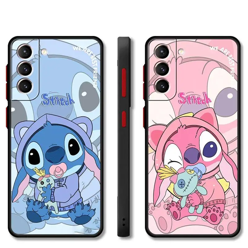 Disney Angel Stitch Phone Case for Xiaomi Redmi Note 12S 11S 10S 9S 9T 10 Pro 11 Pro 9 12 13 Pro 5G 11 Matte Cover