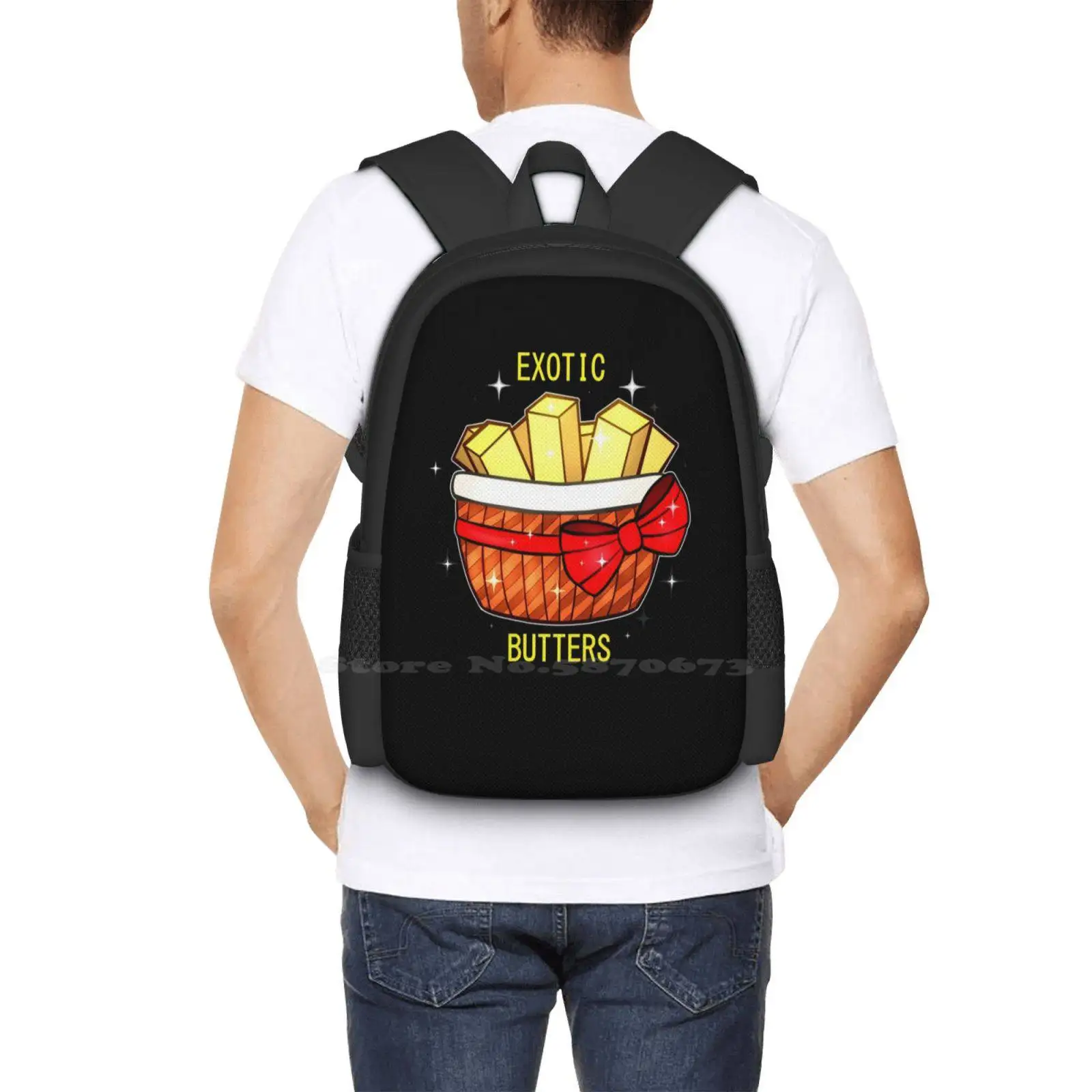 Fnaf Exotische Butters Klassiek Unisex T-Shirt, Rugzakken Voor School Tieners Meisjes Reistassen Fnaf Exotische Boters Classic