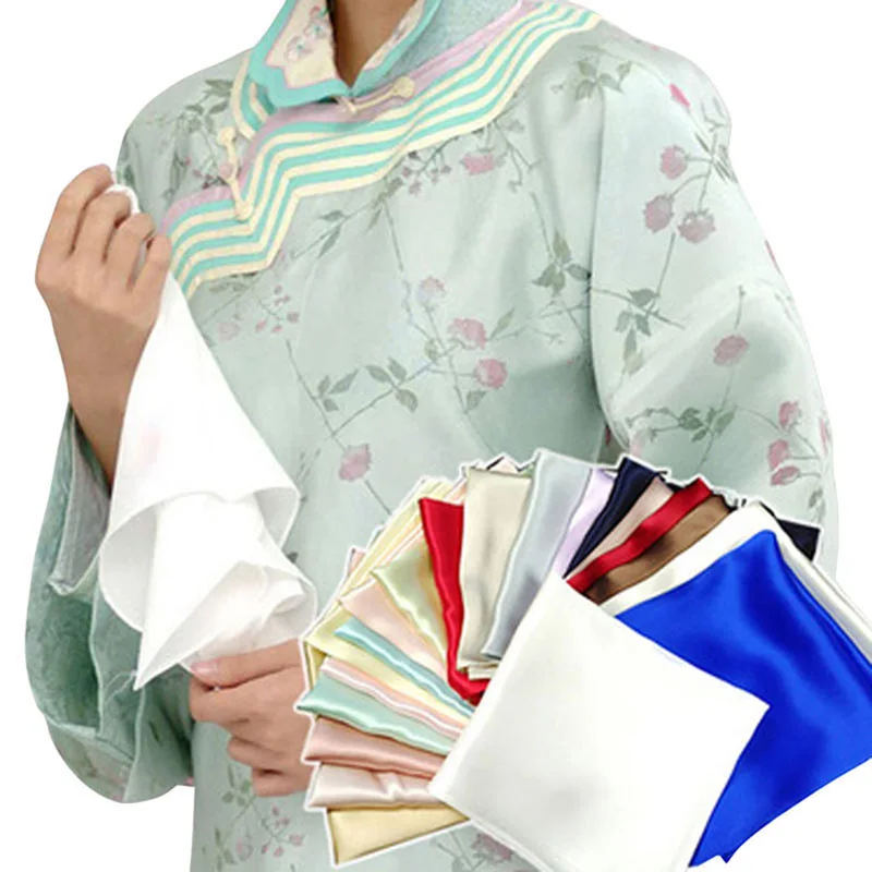 35*35cm 100% Silk Handkerchief Suit Pocket Towel Man Pocket Square Multiple Color Options Fashionable Festival Gifts