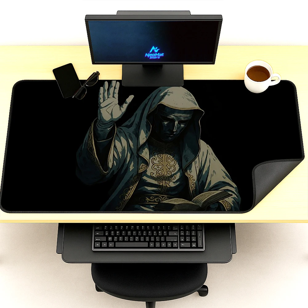 Desk Setup Dark - Gothic Desk Pad Table Mat Figure