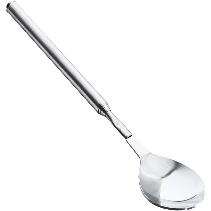 الفضة الفولاذ المقاوم للصدأ تلسكوبي للتمديد شوكة عشاء الفاكهة الحلوى أدوات المائدة الطويلة شوكة الفولاذ المقاوم للصدأ أدوات المائدة شوكة أدوات المائدة #2