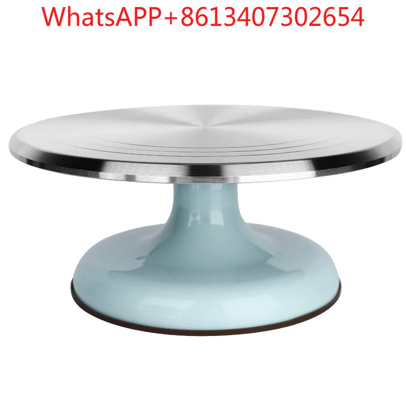 10/12 inch aluminum alloy cake turntable cake baking tool piping turntable commercial cake anti-skid piping rack (1PCS)