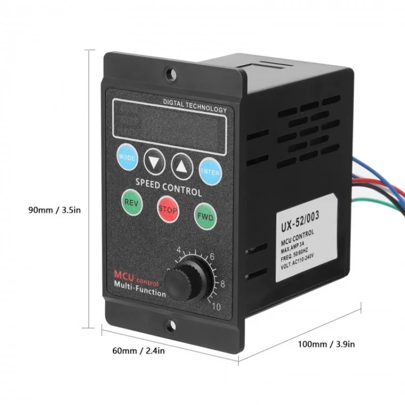 400W AC 220V Multifunctional Motor Speed Controller Motorspeed Regulator Controller Display Rate Target Value Settable