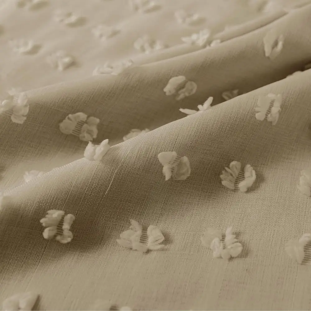 84 Cortinas bohemias color caqui neutro, color topo, juego de 2 paneles para sala de estar, cortinas estilo granja marrón claro para dormitorio y guardería