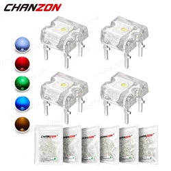 100pcs LED Piranha Flat Top Light Emitting Diode Lamp White Red Green Blue Yellow Color 2V 3V Indicator DIY DIP PCB Circuit Bulb