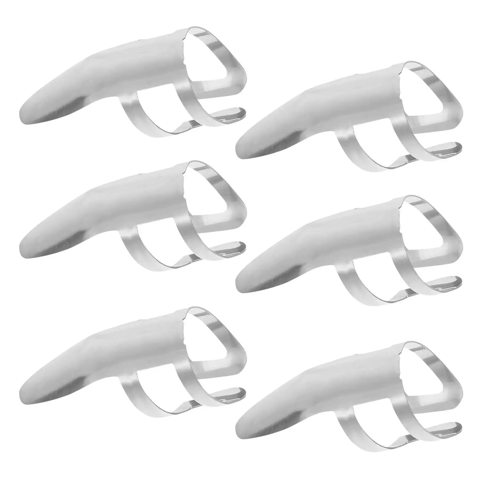 

6 Pcs Banjo Large Hole Finger Pick Guitars Stringed Instruments Picks Stainless Steel Iii