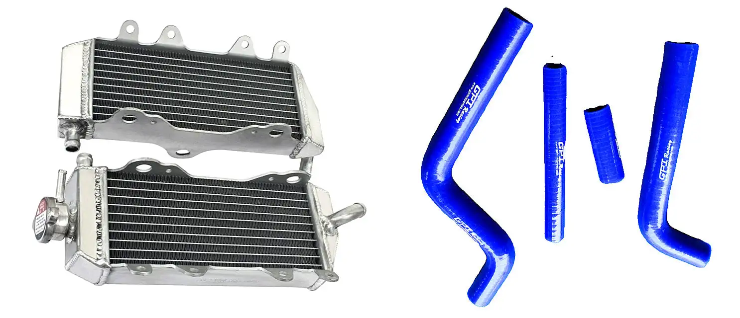 L&R Aluminum RADIATOR + Silicone Hose For 2002-2004 Yamaha YZ125 YZ 125 2002 2003 2004