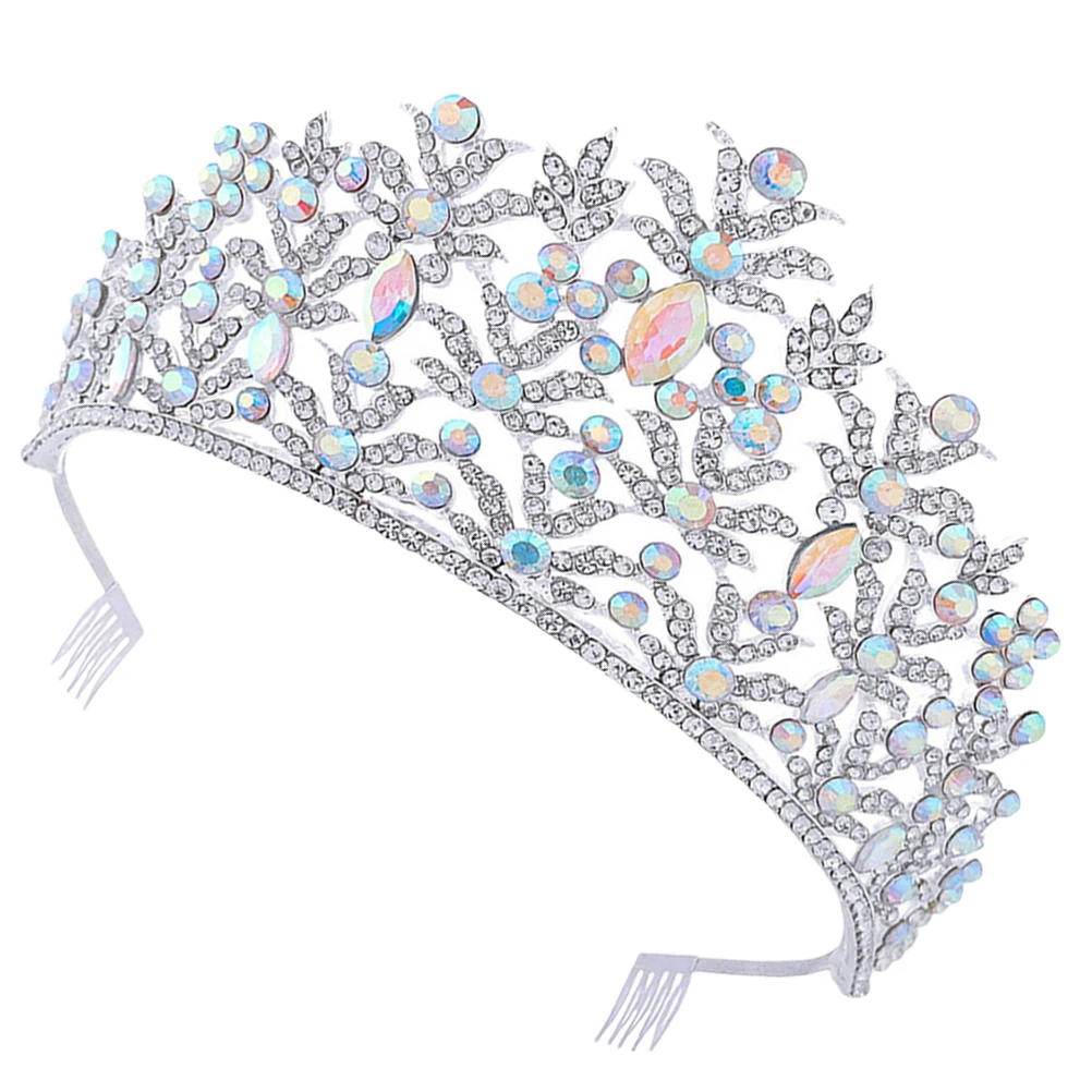 

Wedding Crown Bridal Tiara Crystal Headdress Rhinestone Hair Accessories for Brides Shining Decorative Sturdy Materials