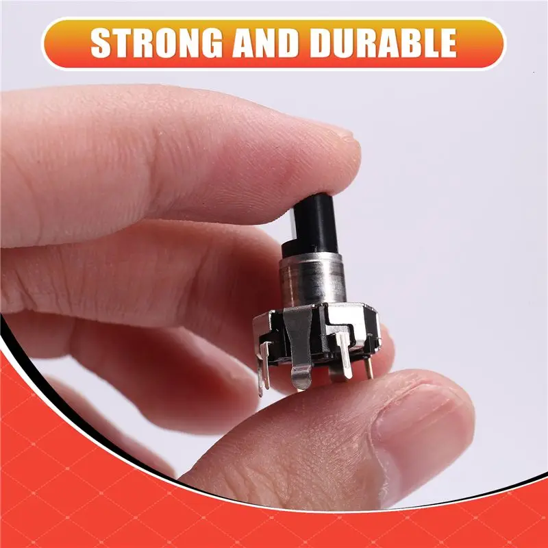 New Shown-5Pcs EC12D1524403 Car Navigation CD Volume Encoder With Push Button Switch EC12 Round Type 30 Position 15 Pulse