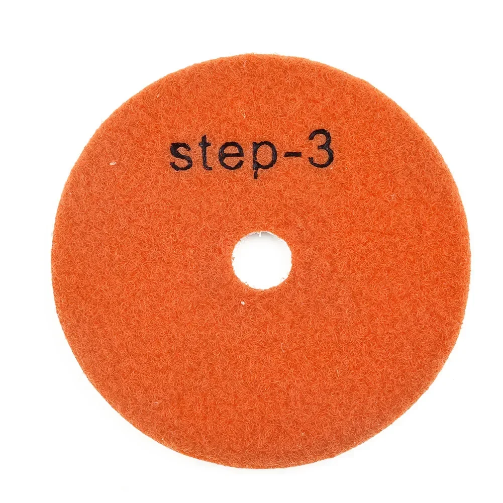 

3 Pcs Diamond Polishing Pads 4 Inch 100mm Dry/Wet 3 Step For Granite Polishing Buffing Tool Sander Accessories