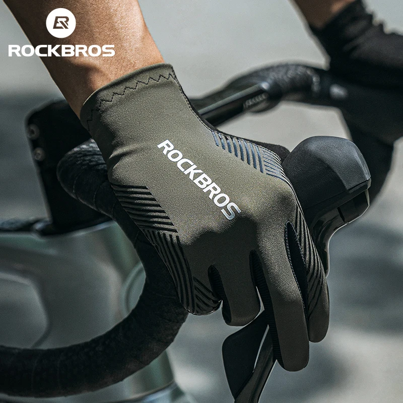 ROCKBROS Rękawiczki rowerowe Wiosna Lato Rękawiczki Ekran dotykowy Antypoślizgowe Oddychające MTB Rower szosowy Bieganie Fitness Siłownia Rękawiczki silnikowe