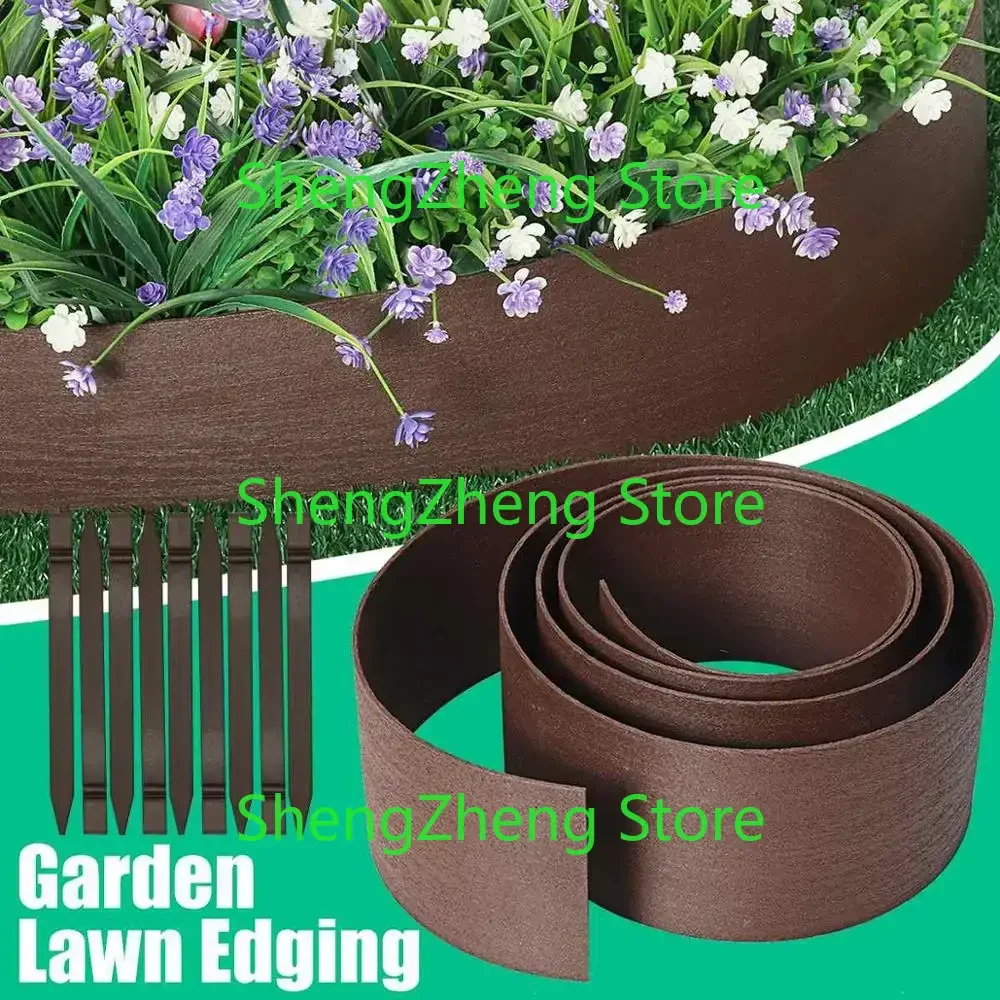3M Landscape Edging Garden Border Lawn Backyard Edge+10 Edging Nail Stake Spikes