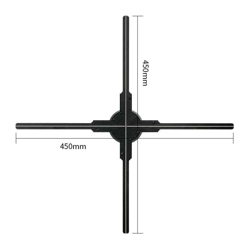 Holographic Fan Screen Naked Eye 3D Led Rotating Air Imaging Advertising Machine For Commercial Shop Display Promotion
