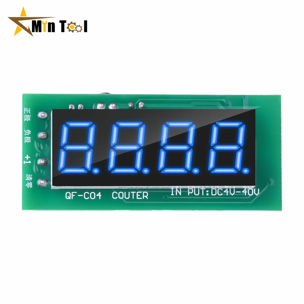 DC 4-40V Counter Module High Quality Wide Voltage 4-Digit Display Counter Module with Memory Function DIY Timer