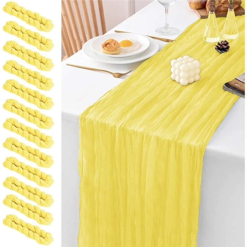 RABIT AS59~ 12 Pack Light Yellow Table Runner 17X108inch