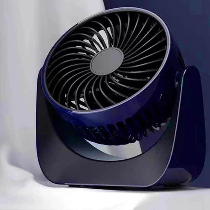 Ventilateur électrique USB, rotation à 360 °, 3 vitesses, silencieux, injuste, mini table, chambre à coucher, maison, bureau