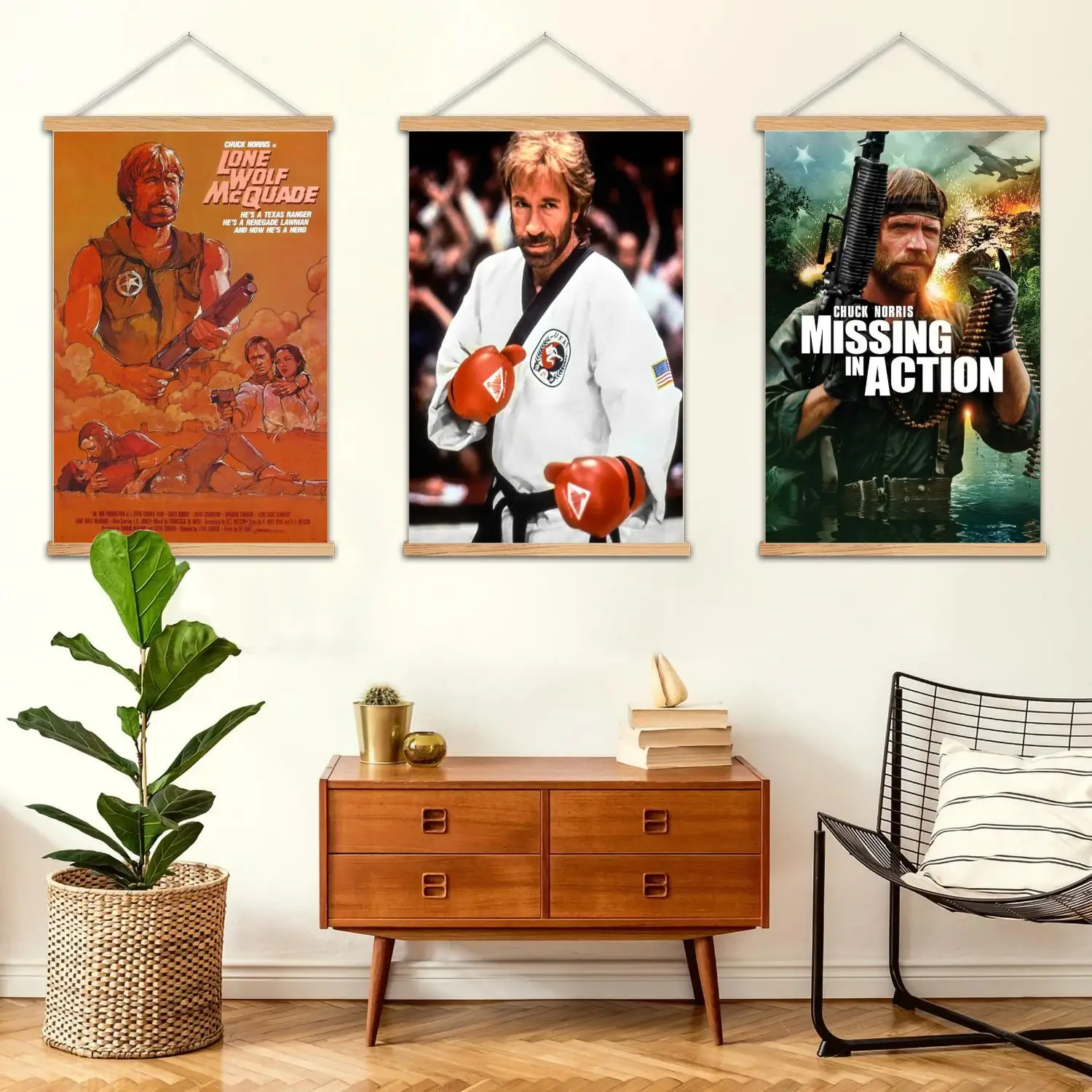 Chuck norris ator emoldurado pintura de parede cartaz de arte em tela, arte de parede moderna família quarto decoração pintura decorativa