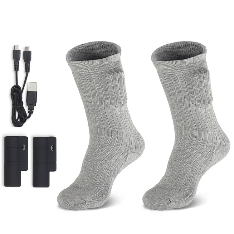 2023 Amazon Hot Sale Winter Battery Operated Outdoor Ski Snowboard Heated Ankle Socks