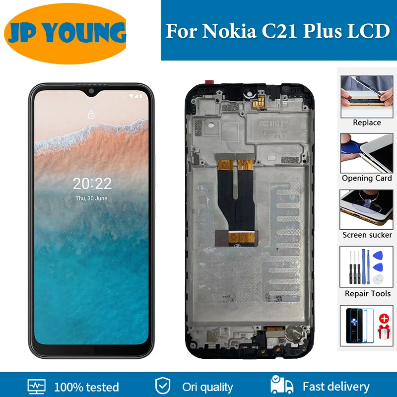 Original For Nokia C21 Plus LCD Display Touch Screen Digitizer Assembly For Nokia C21Plus TA-1433 TA-1431 TA-1426 TA-1424 LCD