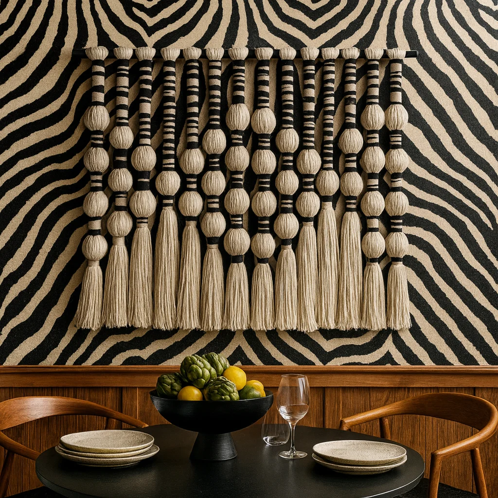 Grand tapisserie en macramé de - Yarn Home Decor avis et prix