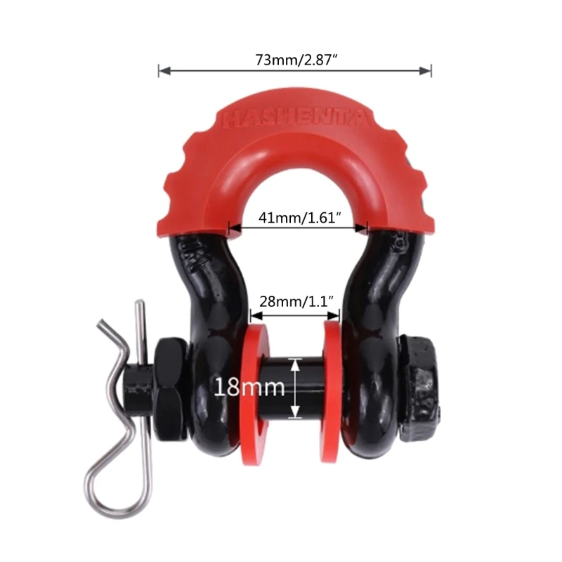 2Pcs D-Ring Anchor Shackle 5/8