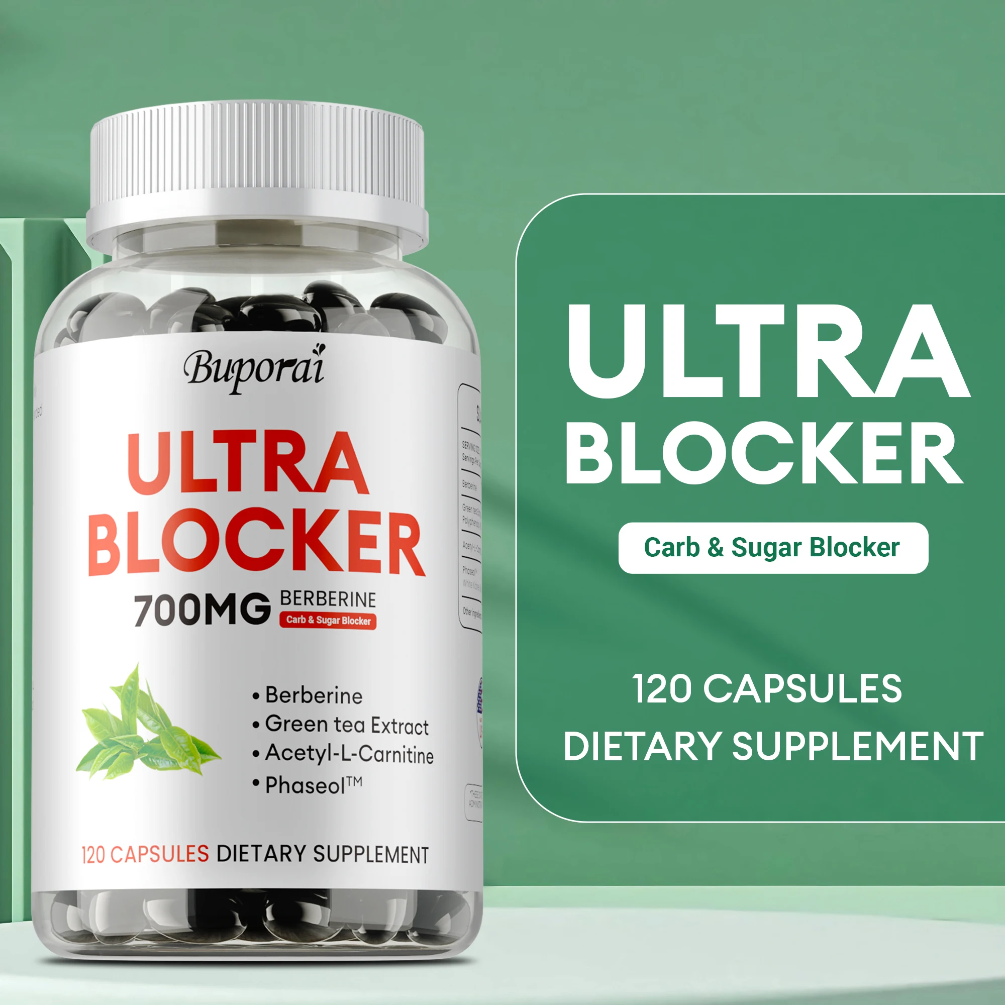 Ultra Blocker Carb & Sugar Blocker - Absorbed, Reduce Gas and Bloating, Supports Immune & Digestive Health, Boosts Energy