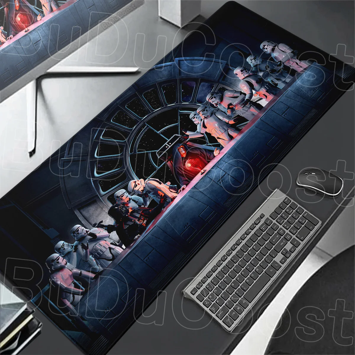 Large Gamer Rubber Non-slip Base Desk Mat 400x900mm Star Wars Mouse Pad with Lock Edge Keyboard Rug PC Gaming Office Accessories