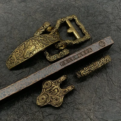 Solid Tang grass carved Belt Buckles Harmless To Skin for Men Jeans Clothing Accessories Leather Craft  Width 35/38mm