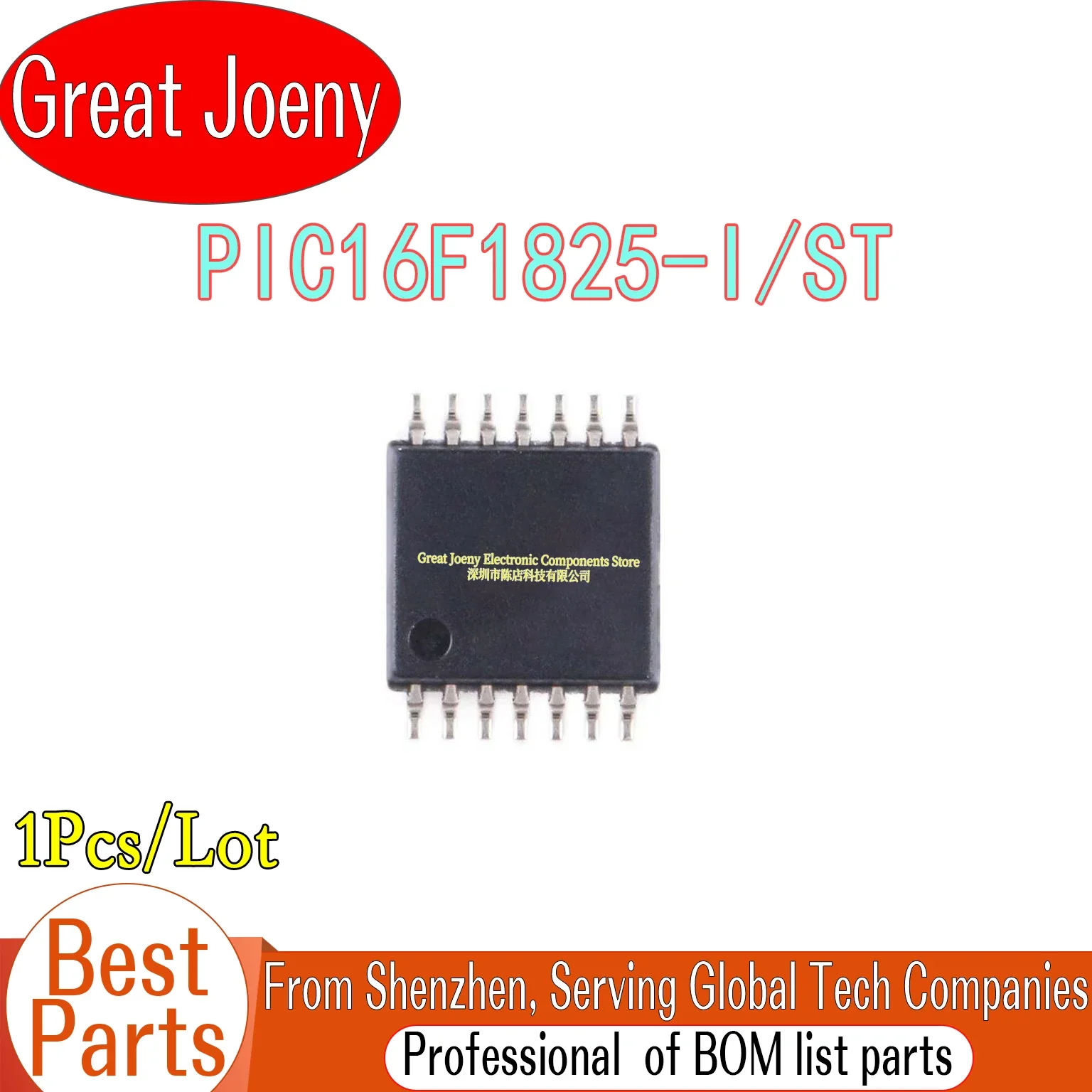 100% New Original F1825IST PIC16F1825-I/ST PIC16F1825 IC MCU Chipset TSSOP-14 Bulk Best Price