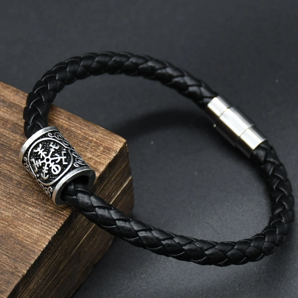 الفايكنج رونز خرز اساور ساحرة لتقوم بها بنفسك مجوهرات الفايكنج ، فيفيسير السلافية كولوفرات البوصلة الثلاثي الثالوث الخرز رجالي بانج #4