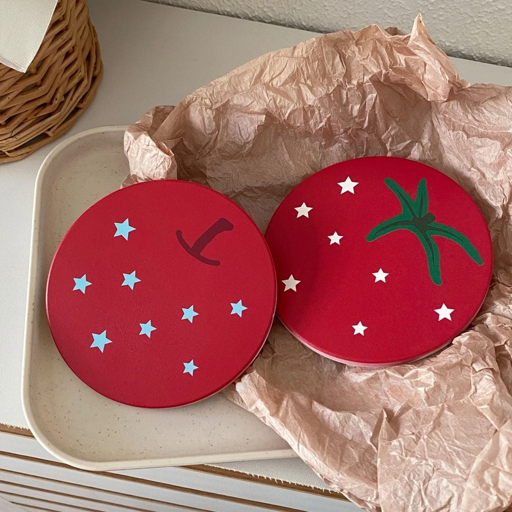 INS Fruit Anti Scalding Heat-Insulating Circular Coaster Tea Tray Coffee Cup Scalding Pad Resistant Pad Decorative Accessories