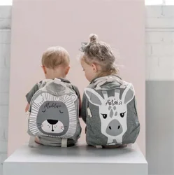 Mochila personalizada de dibujos animados para niños, morral escolar con nombre, bonito, informal, de viaje