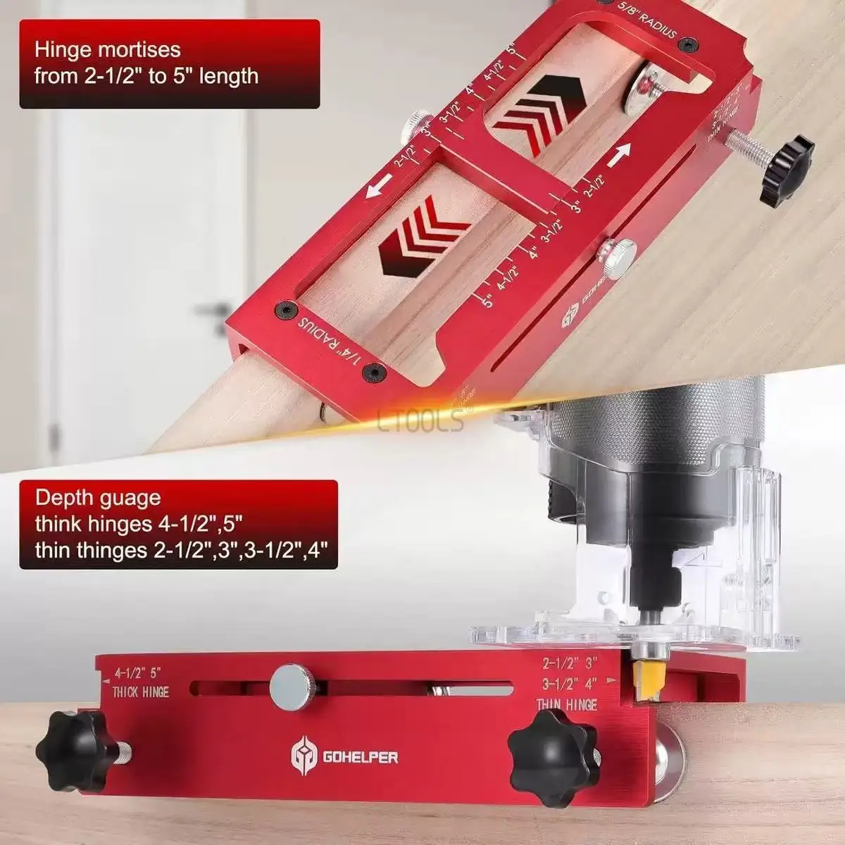 2 in 1 Hinge Drilling Fixture Combination Durable Door Frame Stable Locator Woodworking Installation Screws DIY Auxiliary Tools