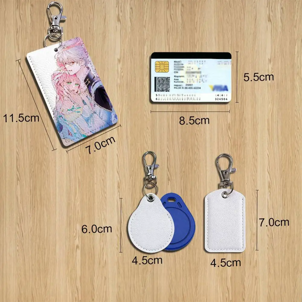 Rabi Hana Himeru Kimi no Meteor Leather Keychain Badge Holder with Lanyard ID/Access Card Holder Key Ring Accessory Gift Option