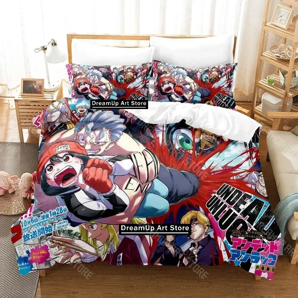 Exquisite 3D Print Undead Unluck Anime Bedding Set Single Twin Full Queen King Size Bed Set Adult Kid Bedroom Duvetcover Sets