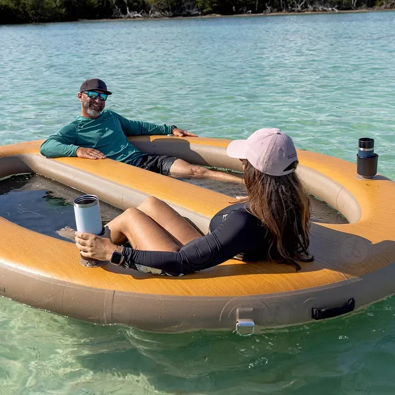 In Stock Custom Size 6ft 8ft 10ft Round Floating Ring Inflatable Water Hammock