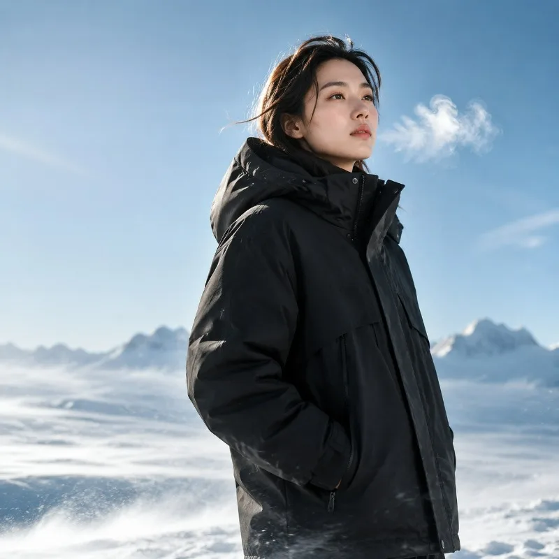 New National Standard Down Jacket Down Jacket Northeast Cold-proof and Warm Three-proof Outdoor Mountaineering Jacket Men Women