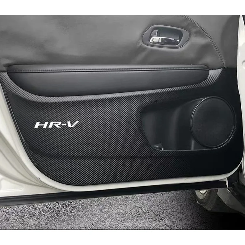 Adesivo de pontapé lateral anti fibra de carbono, Honda HRV 2015-2021