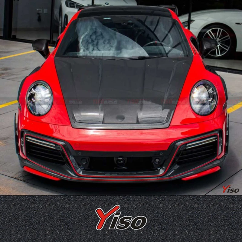 Suitable for 992 modified TechArt kit 911 TechArt front bumper hood carbon fiber rear wing