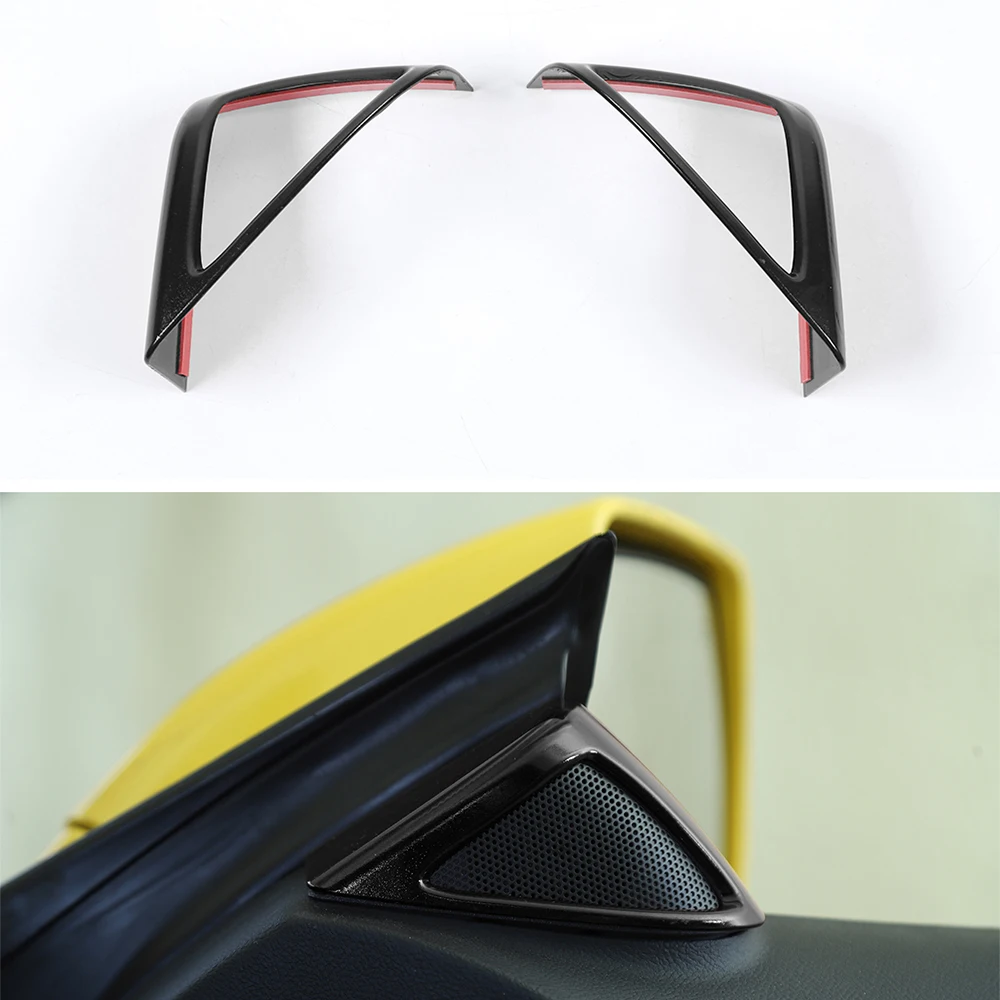 

YAQUICKA For Chevrolet Camaro 2010-2015 Car Front A Pillar Audio Speaker Frame Trim ABS Styling Moldings 2pcs