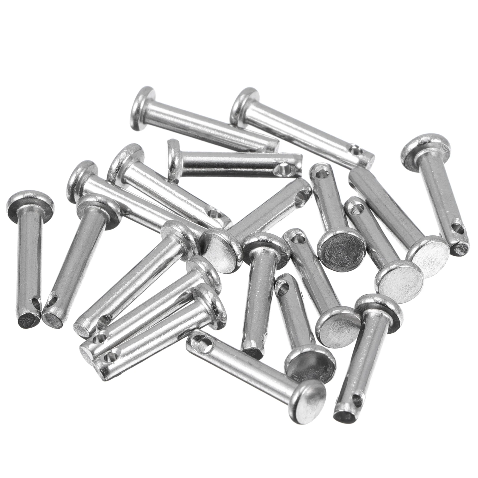 

20pcs Clevis Pins Stainless Steel Flat Head with Cover Hole Dowels Fastener Fixing Locating Industrial DIY Furniture Hardware