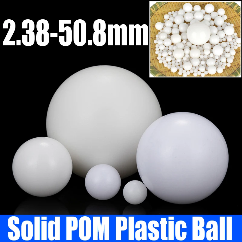 

1-200PCS Precision Solid POM Plastic Ball Polyoxymethylene Plastic Rolling Bead White Precision Bearing Ball Dia 2.38mm-50.8mm