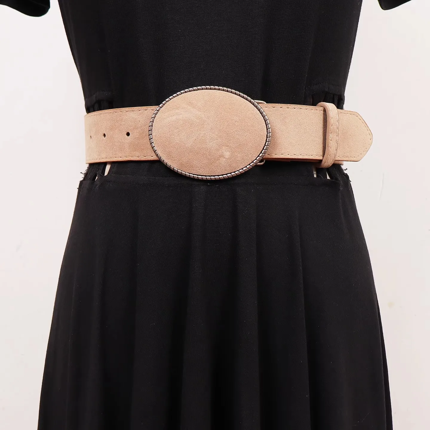 Women's Vintage Faux Suede PU Leather Cummerbunds Female Dress Corsets Waistband Belts Decoration Wide Belt R2379